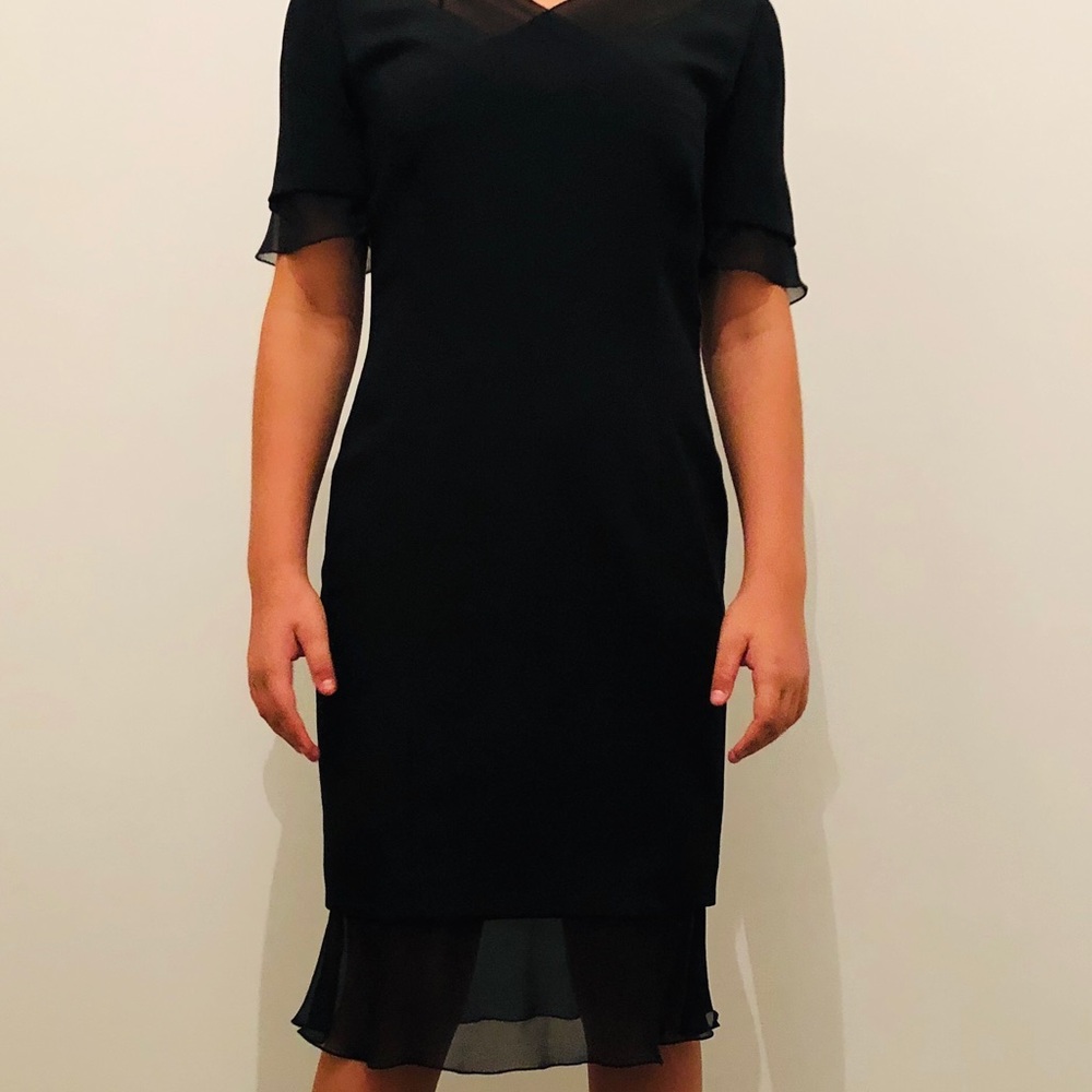💯 Silk Pilar Rossi Couture Little Black Dress
